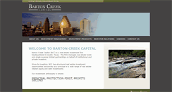 Desktop Screenshot of bartoncreekcap.com