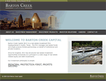 Tablet Screenshot of bartoncreekcap.com